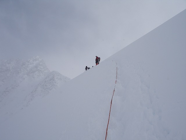 Chuck Traversing Up Denali Pass