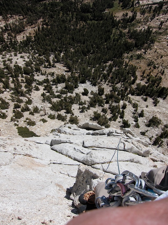 Looking down on lead